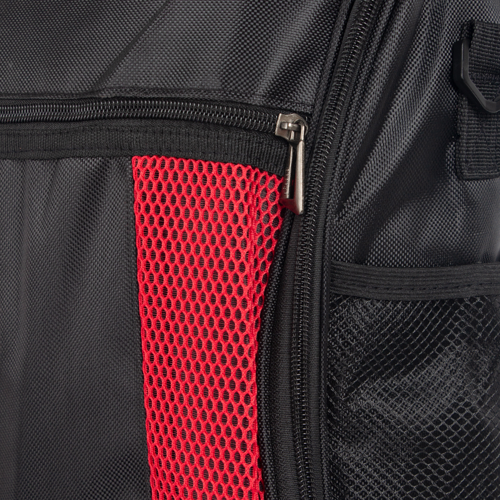 1680D Red Polyester Golfer Sling Bag With Netting DB731016RD