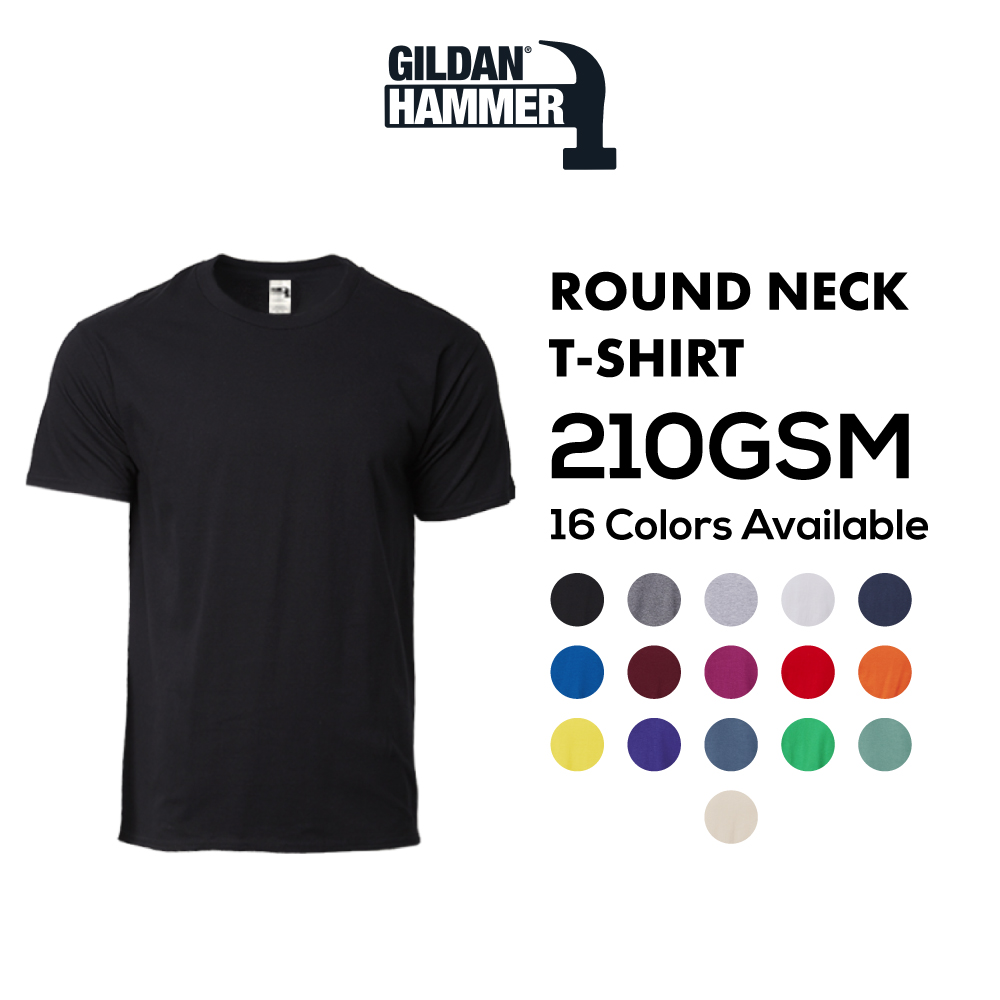 210GSM Gildan Hammer Round Neck T-Shirt