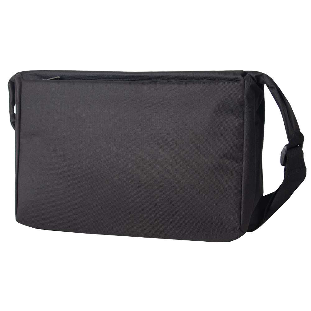 600D Black Polyester Economy Sling Bag SB41216BK