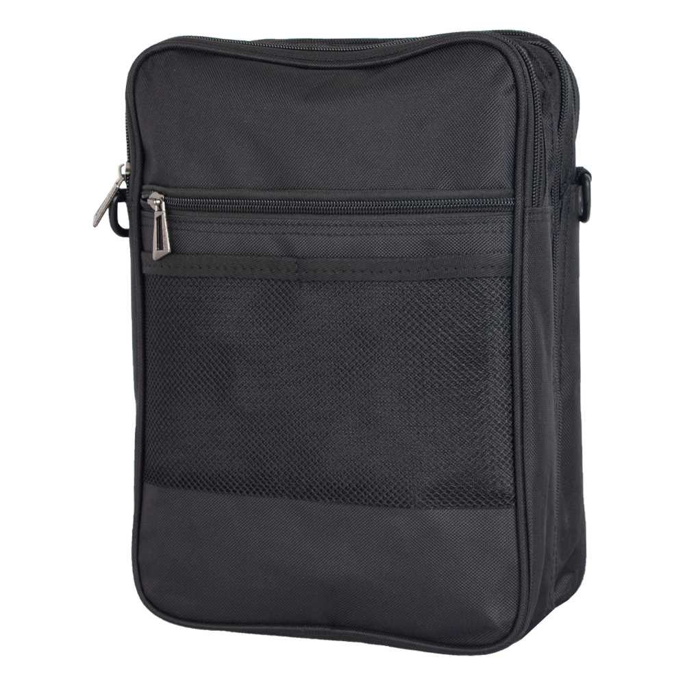 600D Black Polyester Soft Nylon Document / Travelling Bag DB61619BK