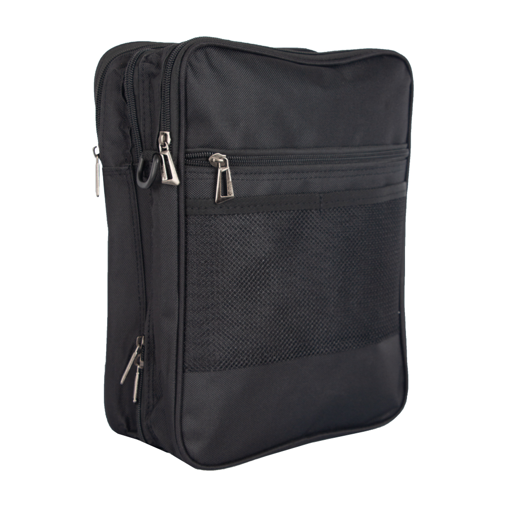 600D Black Polyester Soft Nylon Document / Travelling Bag DB61619BK