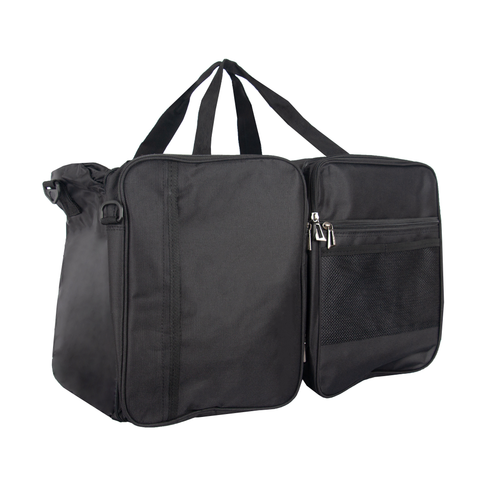 600D Black Polyester Soft Nylon Document / Travelling Bag DB61619BK