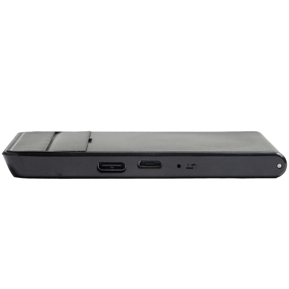 Black Datacard Credit Card Size Micro SD Card Reader & Storage CR1818BK