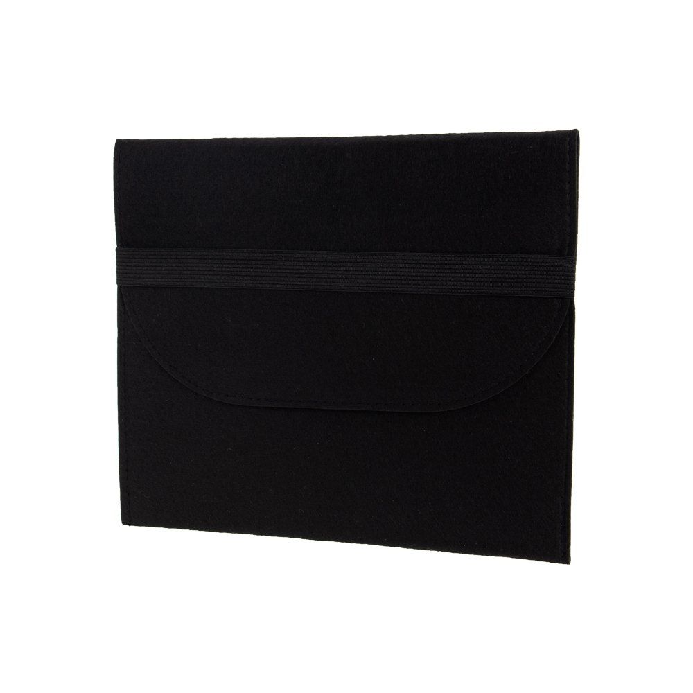 Black Felt Folder With Elastic Band SF51414BK