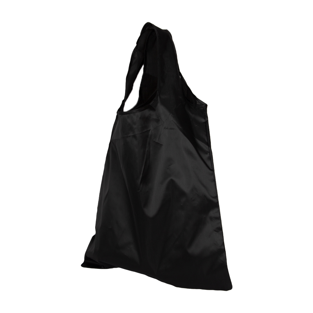 Black Nylon Foldable Bag With Pouch BS281710BK