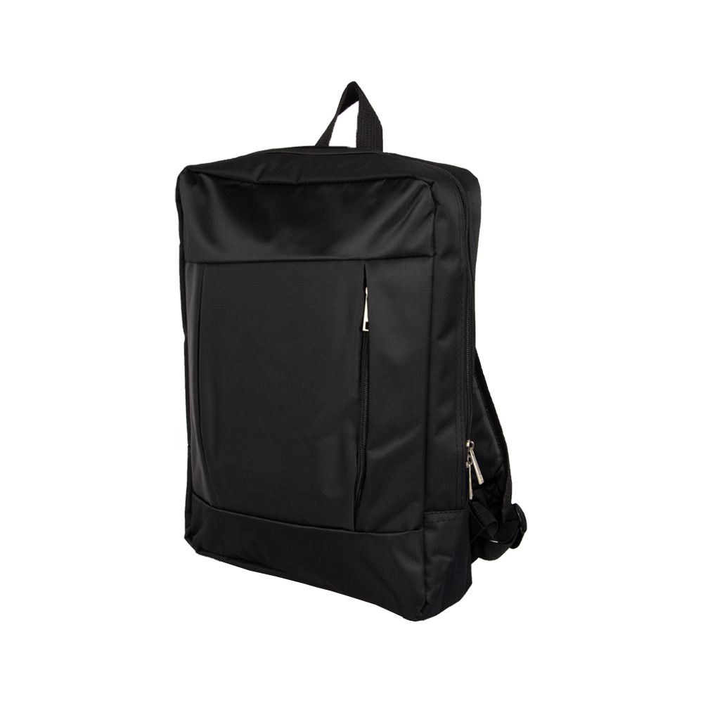 Black Nylon Laptop Backpack With 2 Compartments BL161513BKII