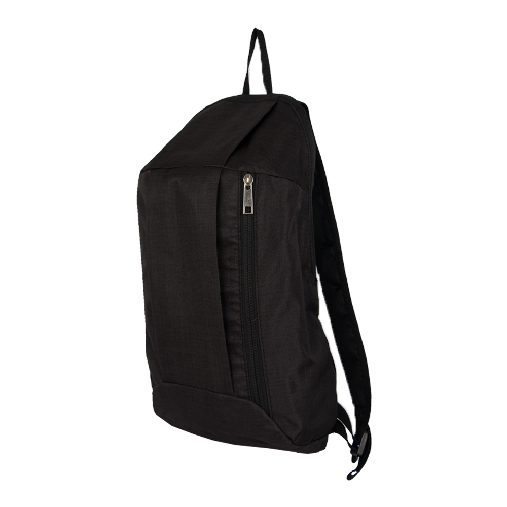 Black Polyester Backpack With 2 Storage Compartments BB01017BKII