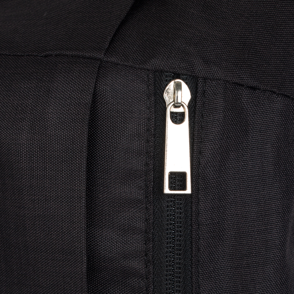 Black Polyester Backpack With 2 Storage Compartments BB01017BKII