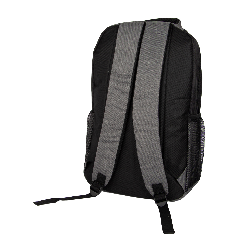 Black Polyester Backpack With 2 Storage Compartments BB361412BKIII