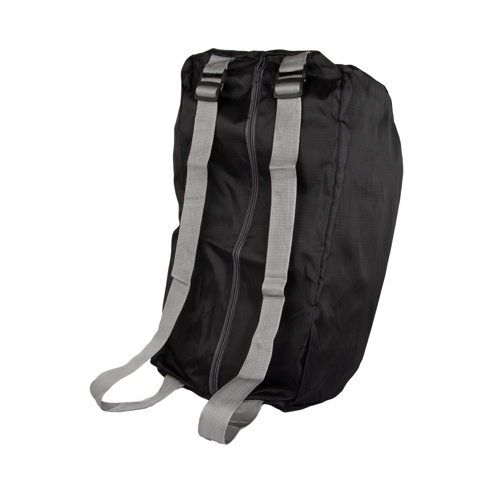 Black Polyester Foldable Bag With Pouch BS281711BK