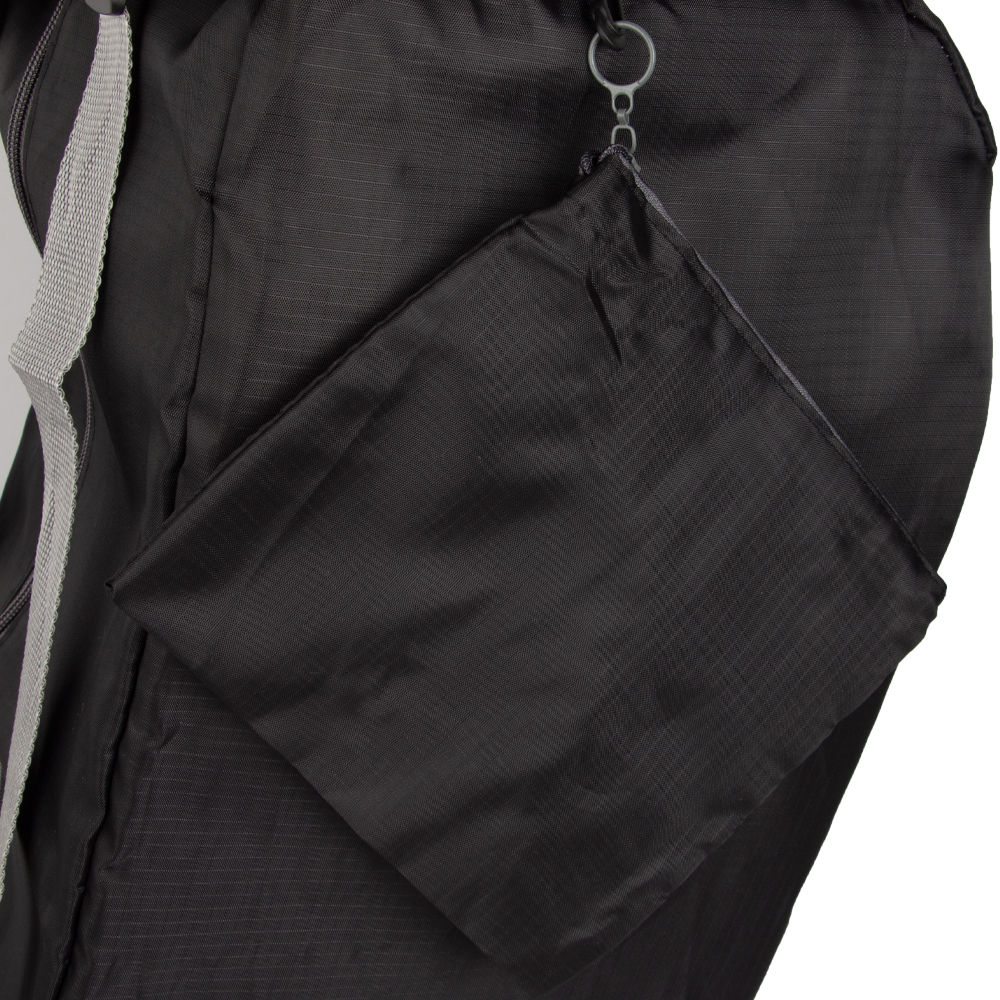 Black Polyester Foldable Bag With Pouch BS281711BK