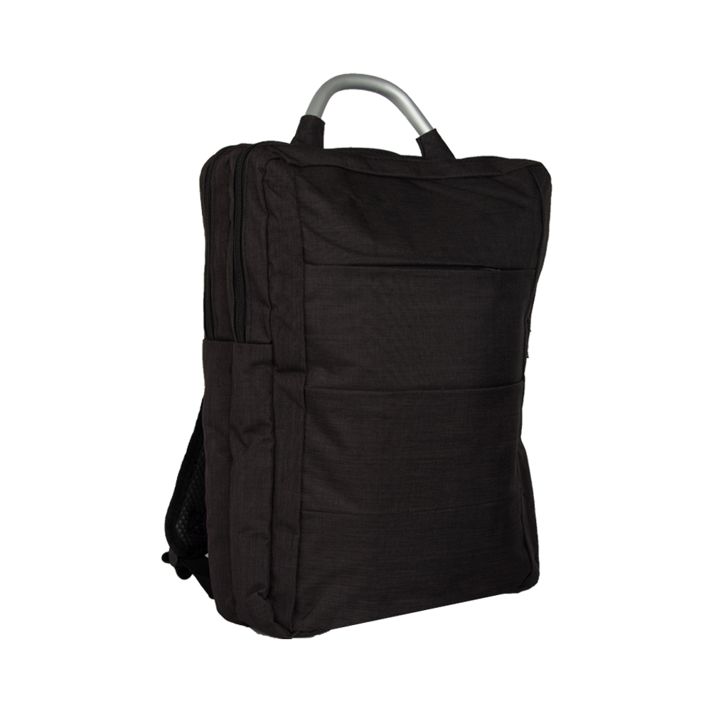 Black Polyester Laptop Backpack With 3 Storage Compartments BL431417BK