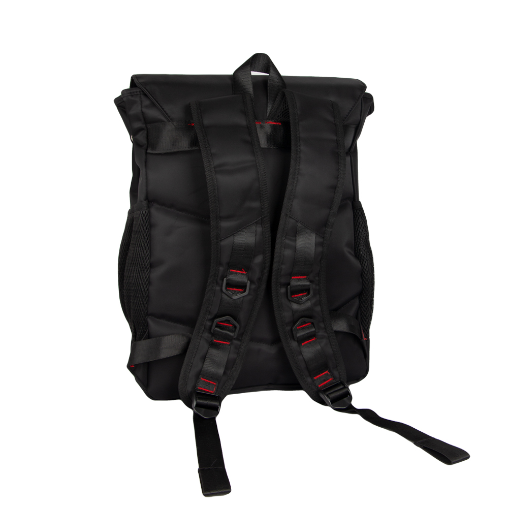 Black Polyester Laptop Backpack With Safety Buckle BL111317BK