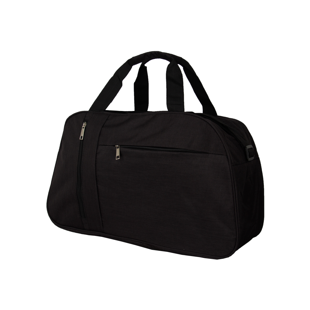 Black Polyester Sporty Travelling Bag With 3 Storage Compartments BT31217BKIII
