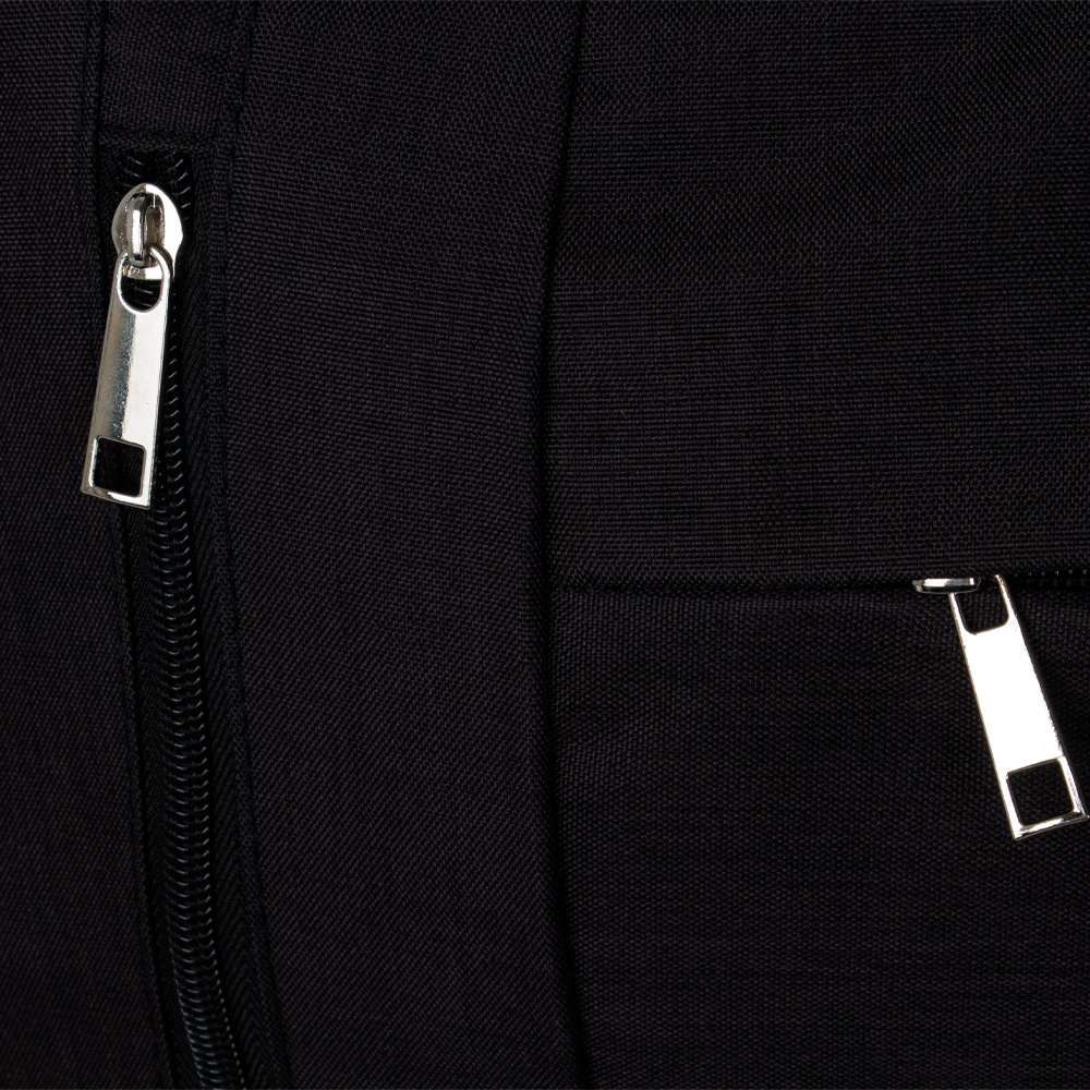 Black Polyester Sporty Travelling Bag With 3 Storage Compartments BT31217BKIII
