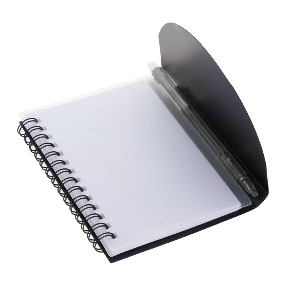 Black PVC Notebook With Pen NB181017BK