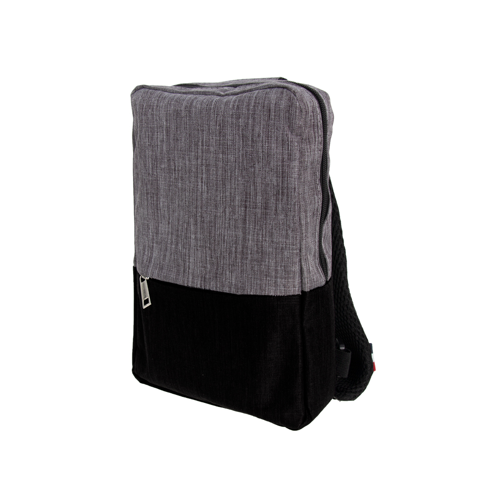 Black Rectangular Knapsack With 2 Storage Compartments BB241013BK