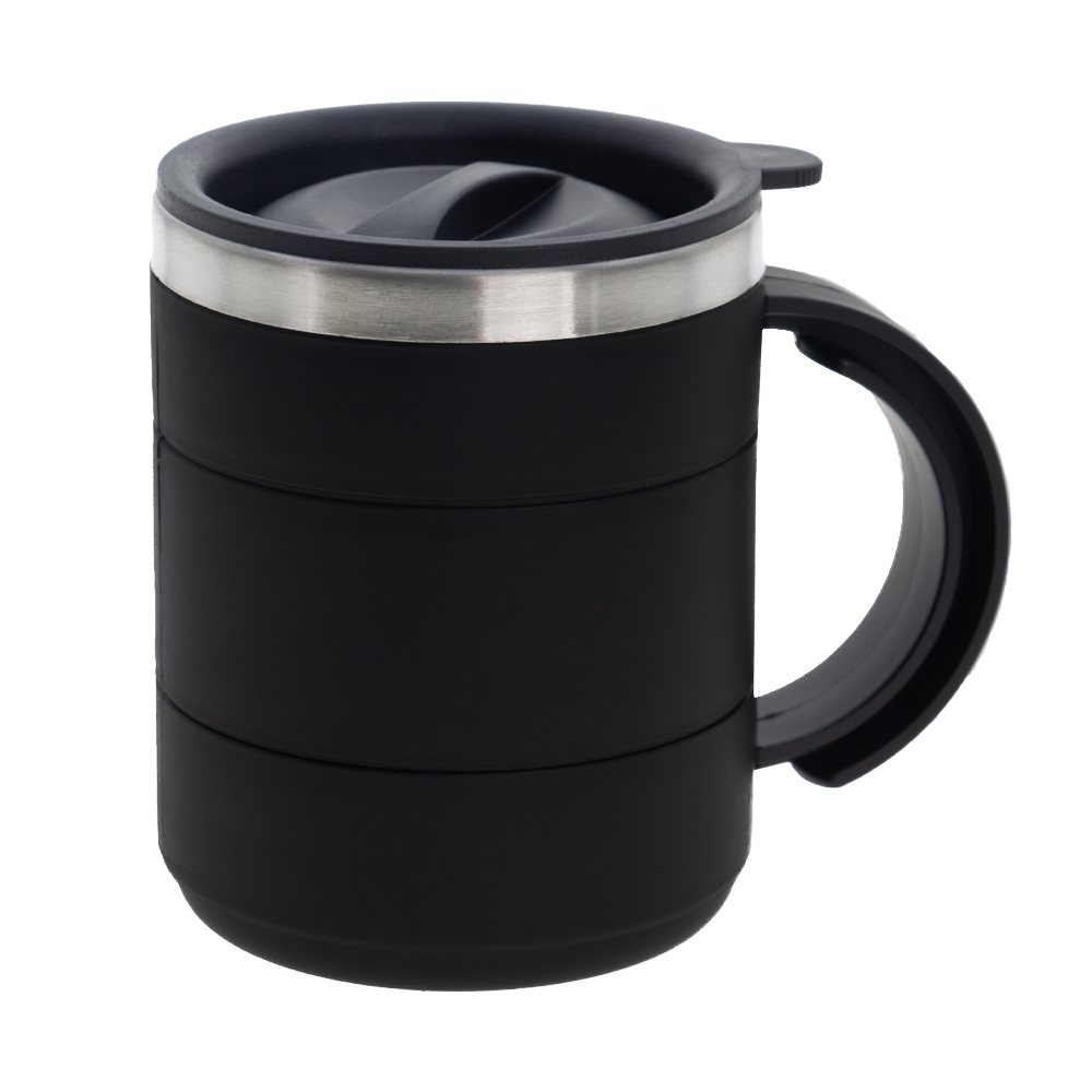Black Stainless Steel Thermo Mug With Handle M481515BKII