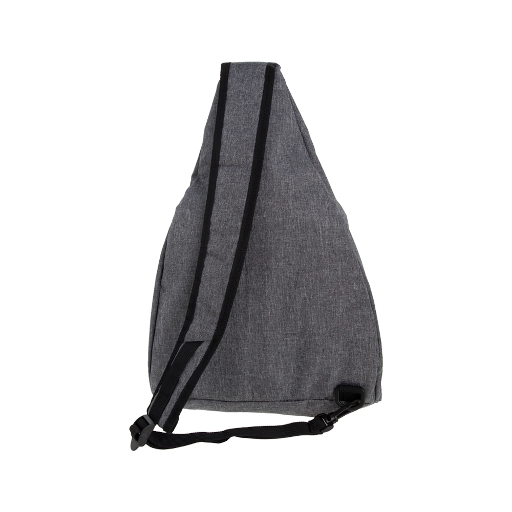 Black Triangular Sling Knapsack With 2 Storage Compartments BB331010BKIII