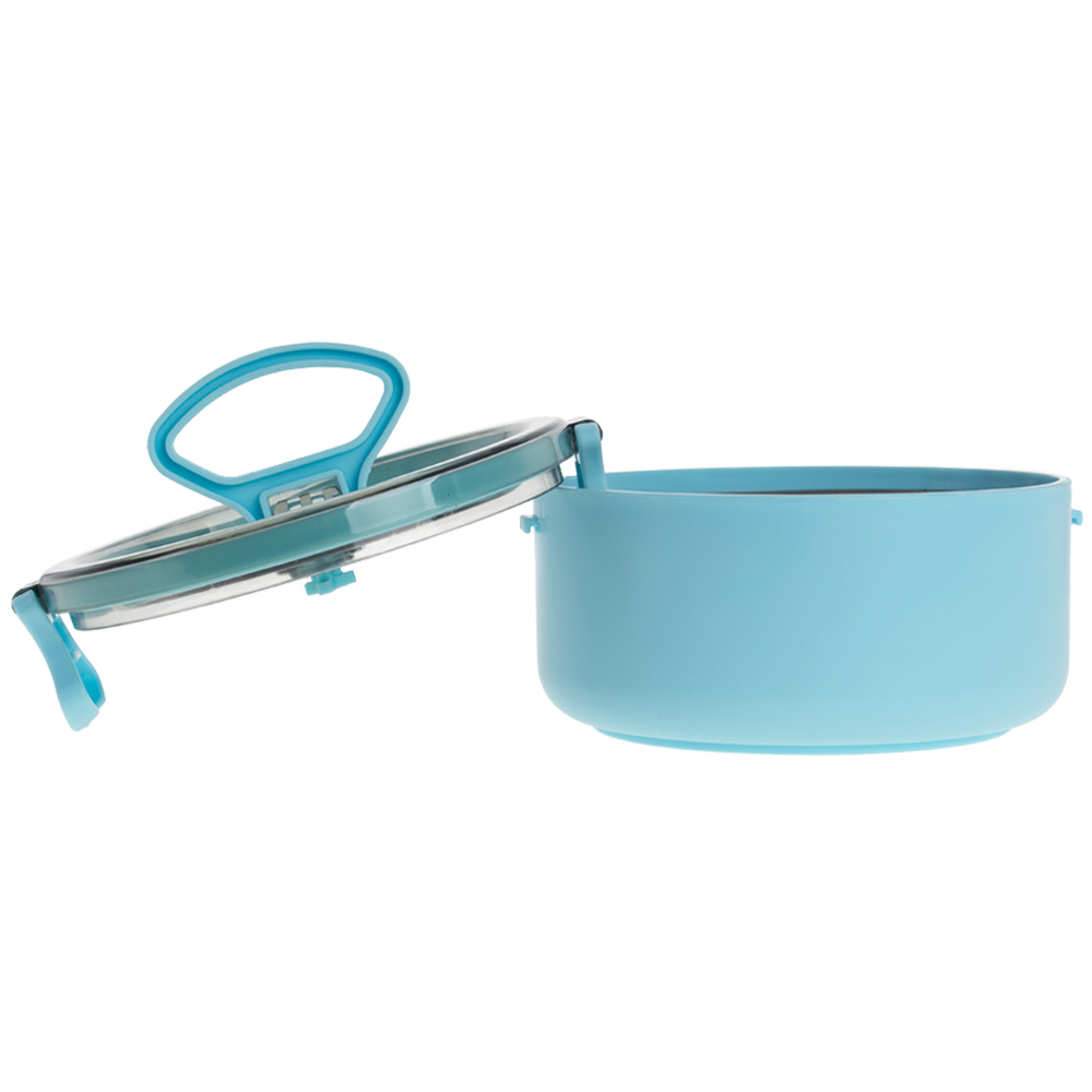 Blue 1 Tier Lunch Box With Handle & Steam Vent LB201216BL