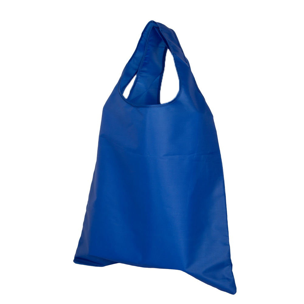 Blue Colour Nylon Foldable Bag With Pouch BS281710BL