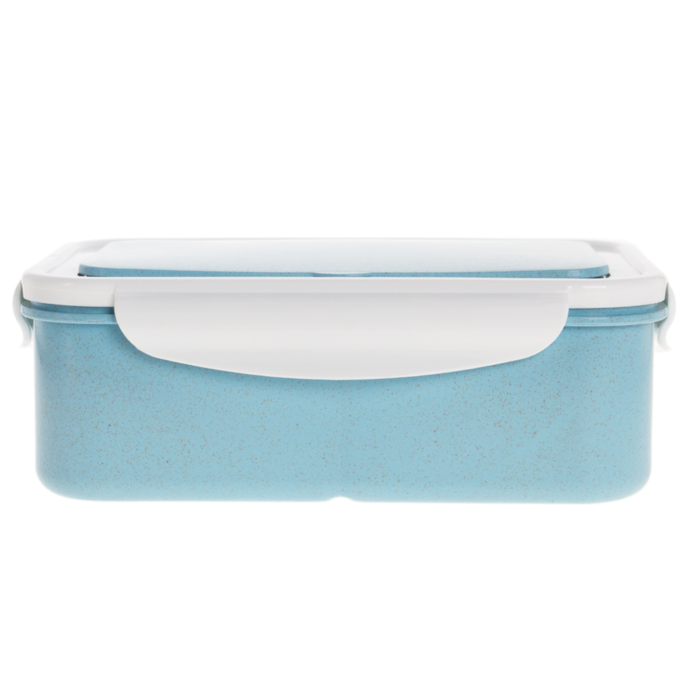 Blue Eco Lunch Box With Fork & Spoon LB311718BLII