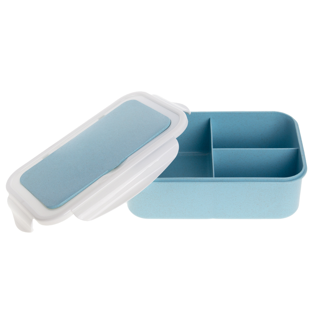 Blue Eco Lunch Box With Fork & Spoon LB311718BLII