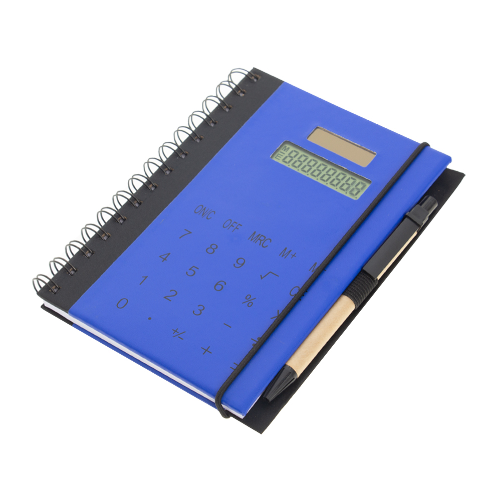Blue Notebook With Calculator & Pen NB511514BL