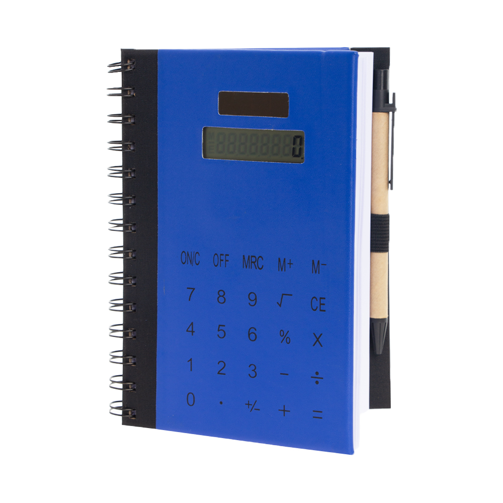 Blue Notebook With Calculator & Pen NB511514BL