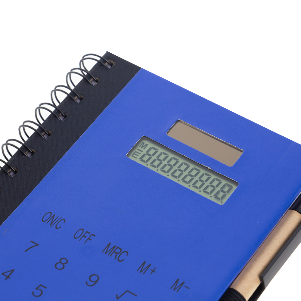Blue Notebook With Calculator & Pen NB511514BL