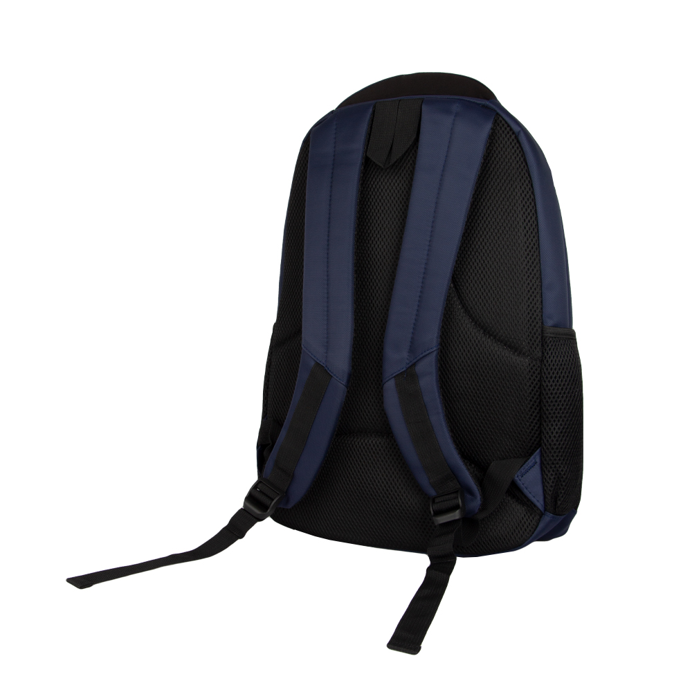 Blue Nylon Laptop Backpack With 3 Storage Compartments BL191313BLIII