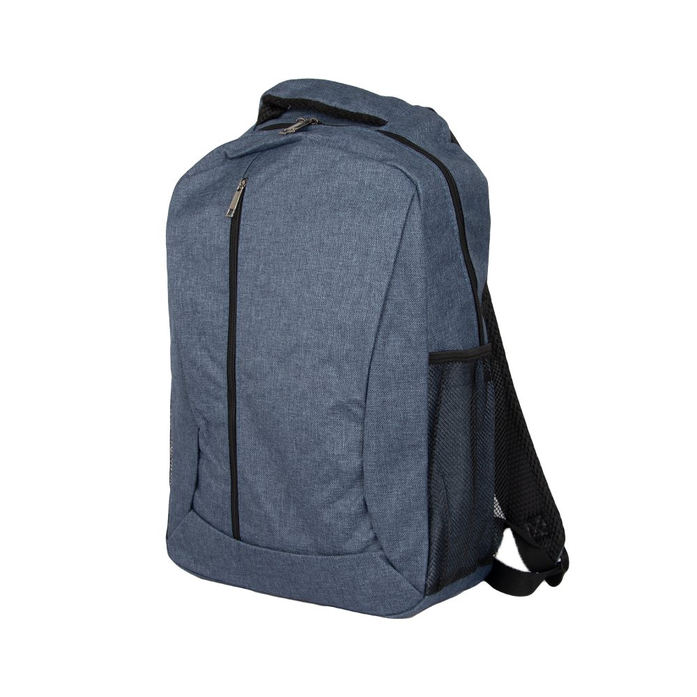 Blue Polyester Backpack With 2 Storage Compartments BB411119BL
