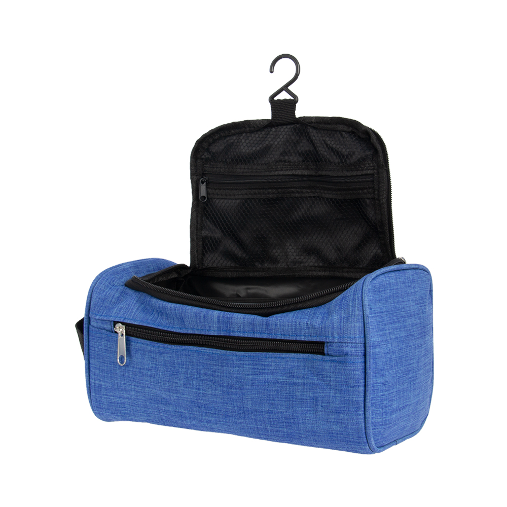 Blue Polyester Toiletries Bag With 2 Compartments BTL401312BL