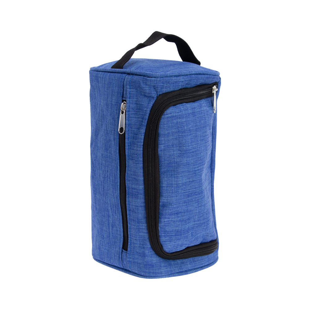 Blue Polyester Toiletries Bag With 2 Compartments BTL401312BL