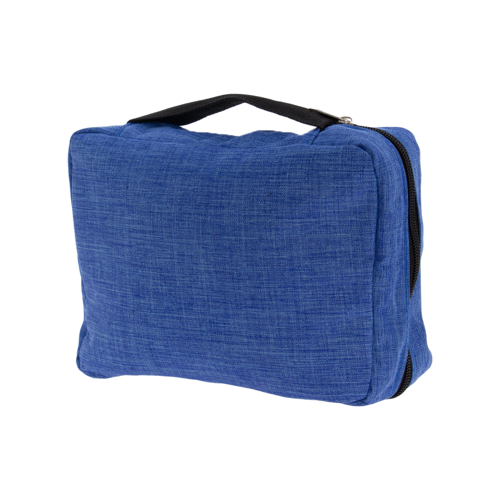 Blue Polyester Toiletries Bag With 3 Compartments BTL261119BK