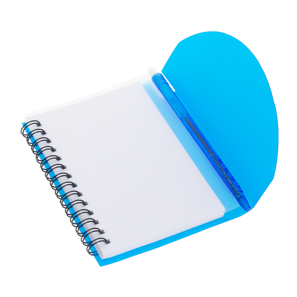 Blue PVC Notebook With Pen NB181017BL