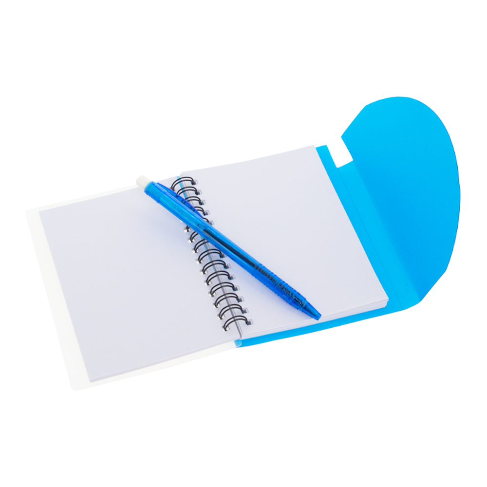 Blue PVC Notebook With Pen NB181017BL