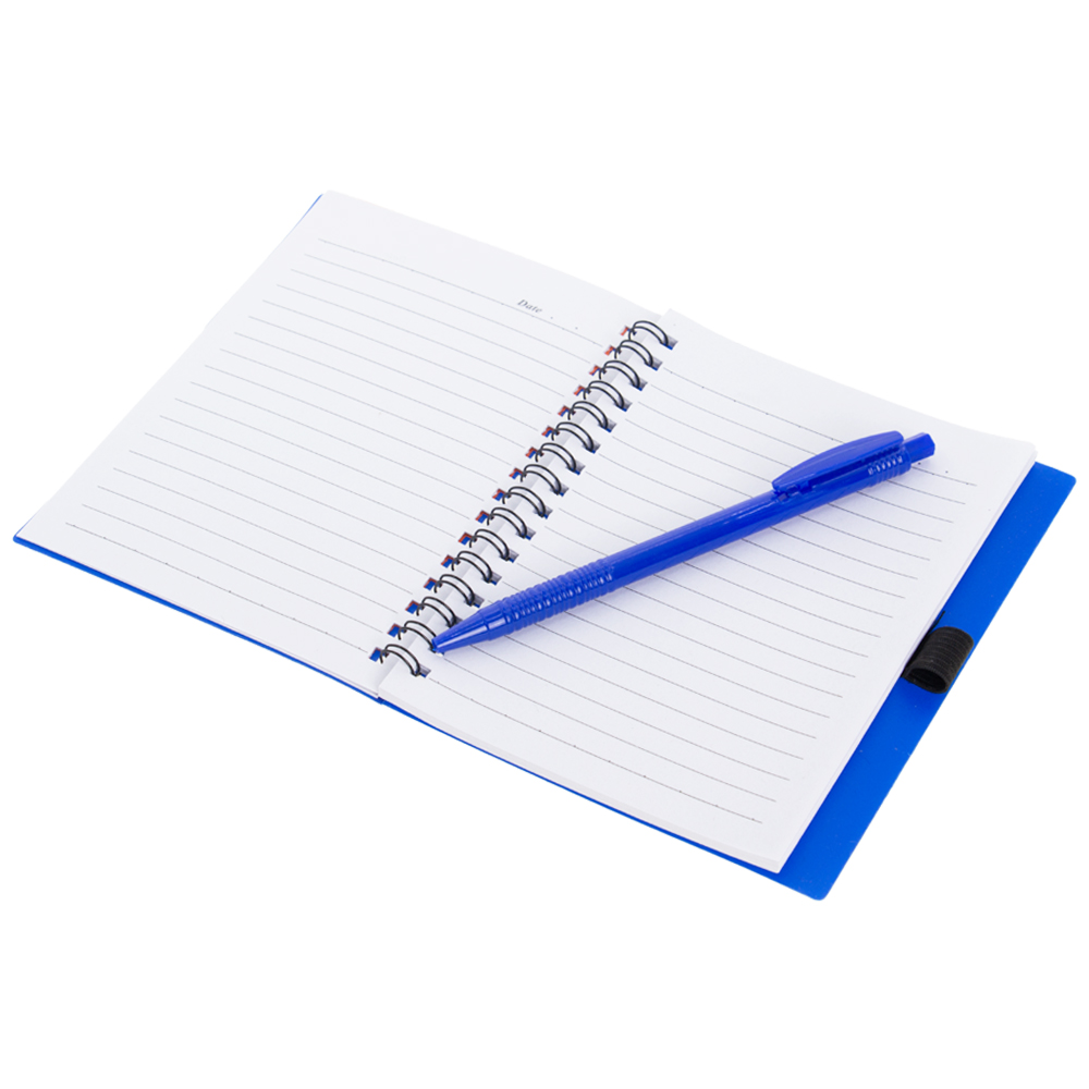 Blue PVC Notebook With Pen NB231816BLII