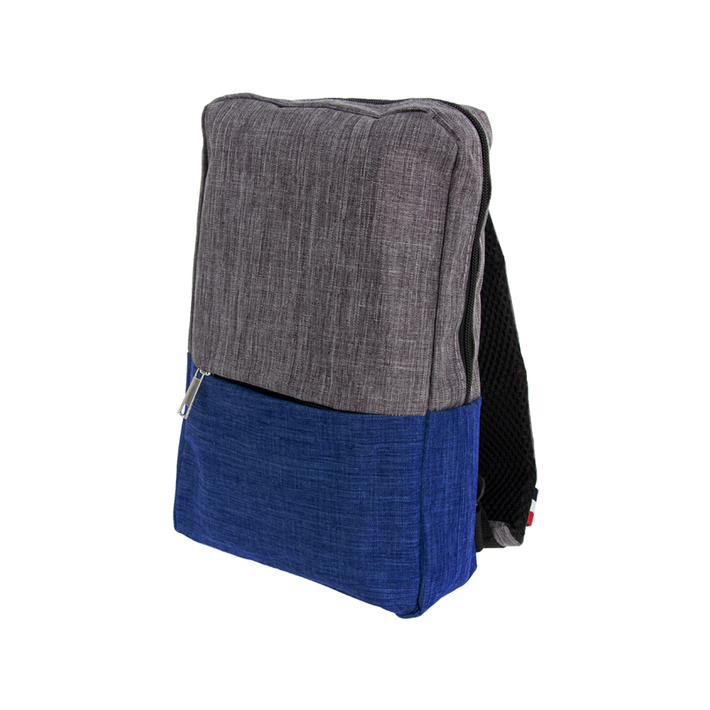 Blue Rectangular Knapsack With 2 Storage Compartments BB241013BL