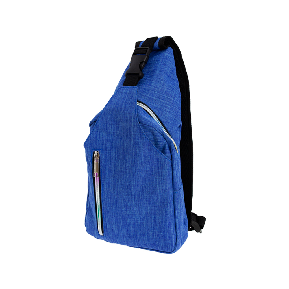 Blue Triangle Knapsack With 2 Storage Compartment & Safety Buckle BB241010BL