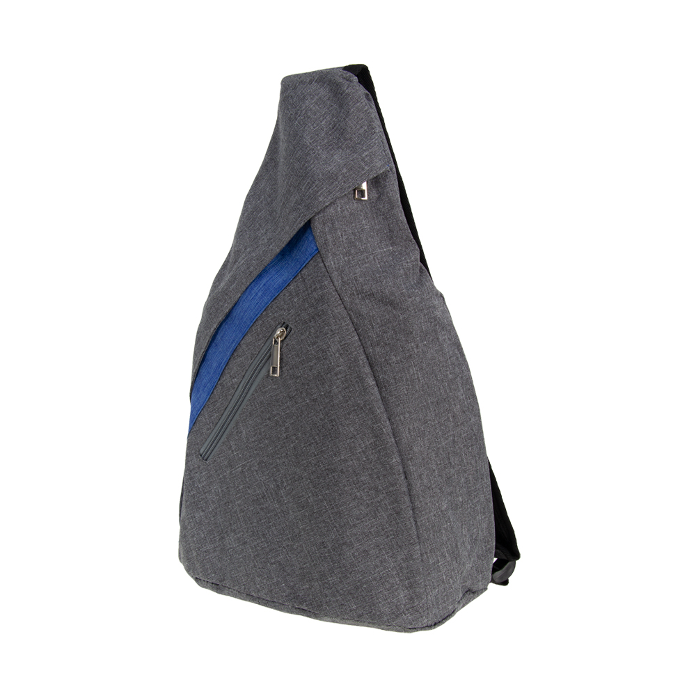 Blue Triangular Sling Knapsack With 2 Storage Compartments BB331010BLIII