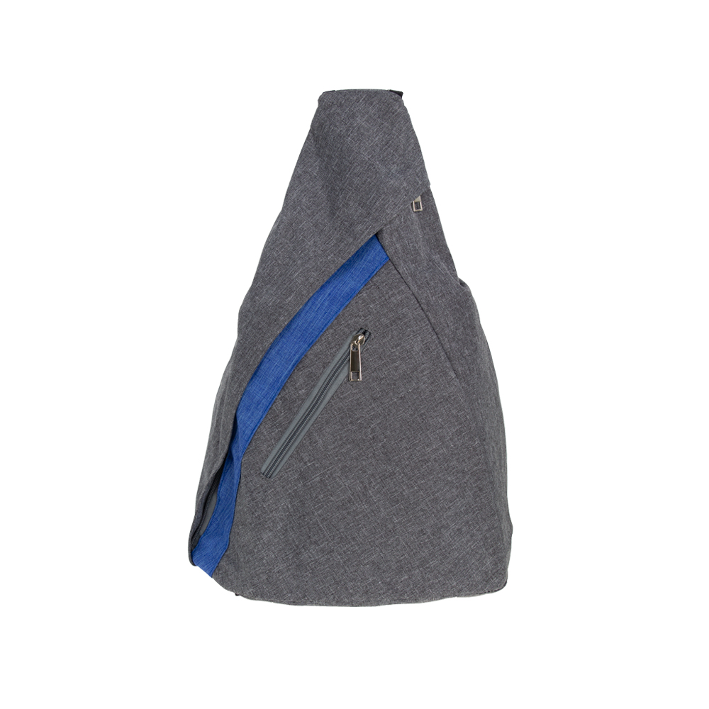 Blue Triangular Sling Knapsack With 2 Storage Compartments BB331010BLIII