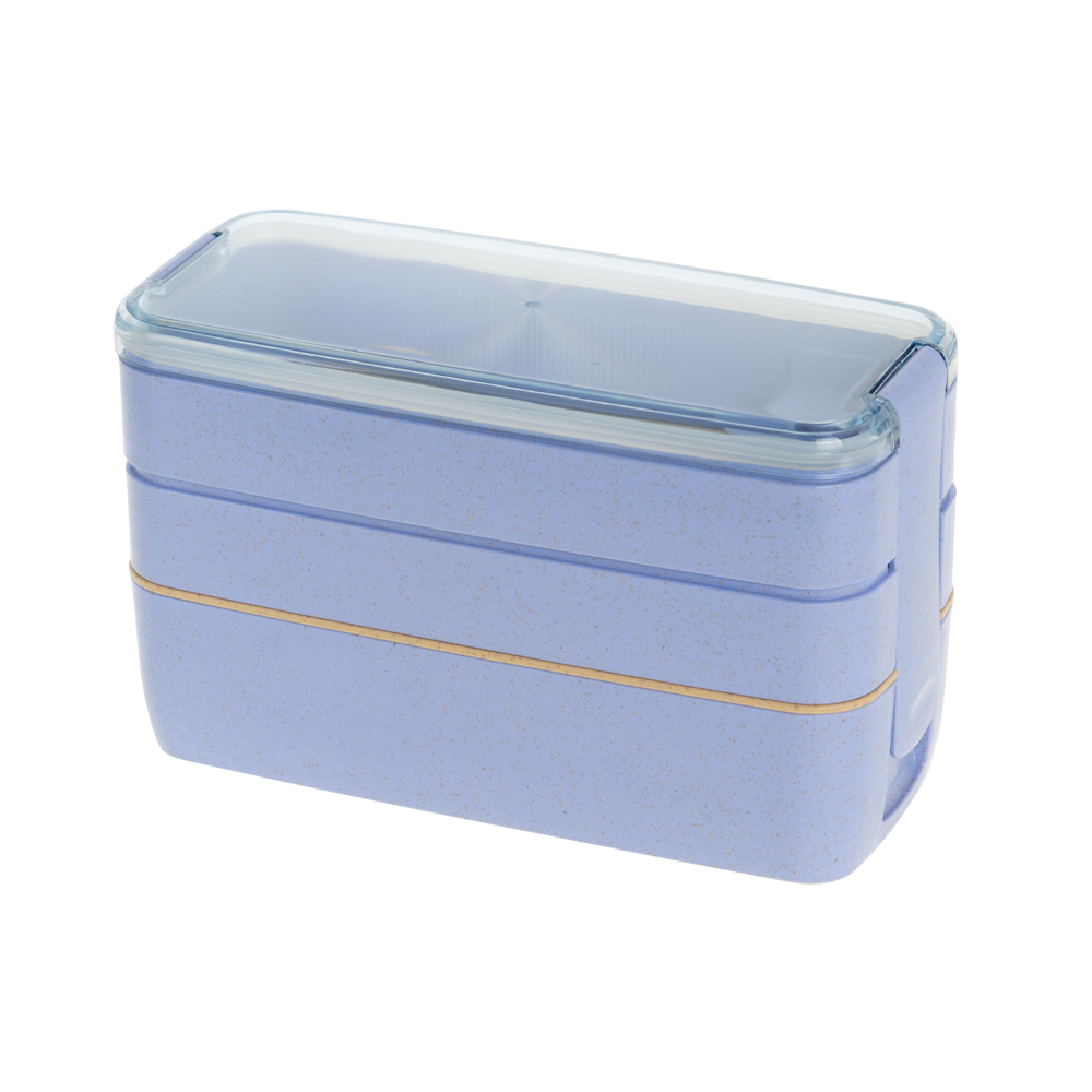 Blue Wheat Straw Bento Box LB311813BL