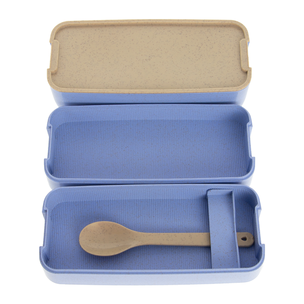Blue Wheat Straw Bento Box LB311813BL