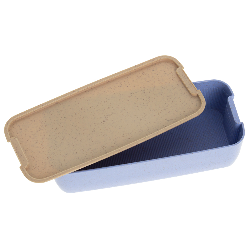 Blue Wheat Straw Bento Box LB311813BL