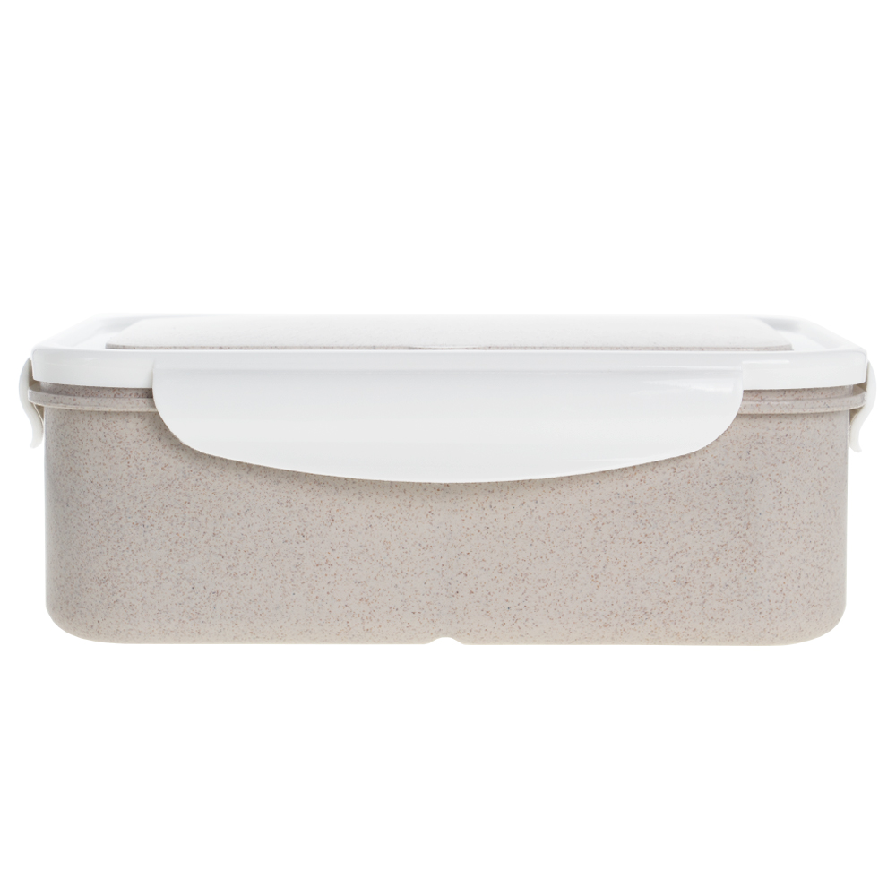 Brown Eco Lunch Box With Fork & Spoon LB311718BRNII
