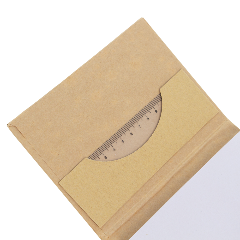 Brown Eco Memopad With Pen & Ruler MP121213