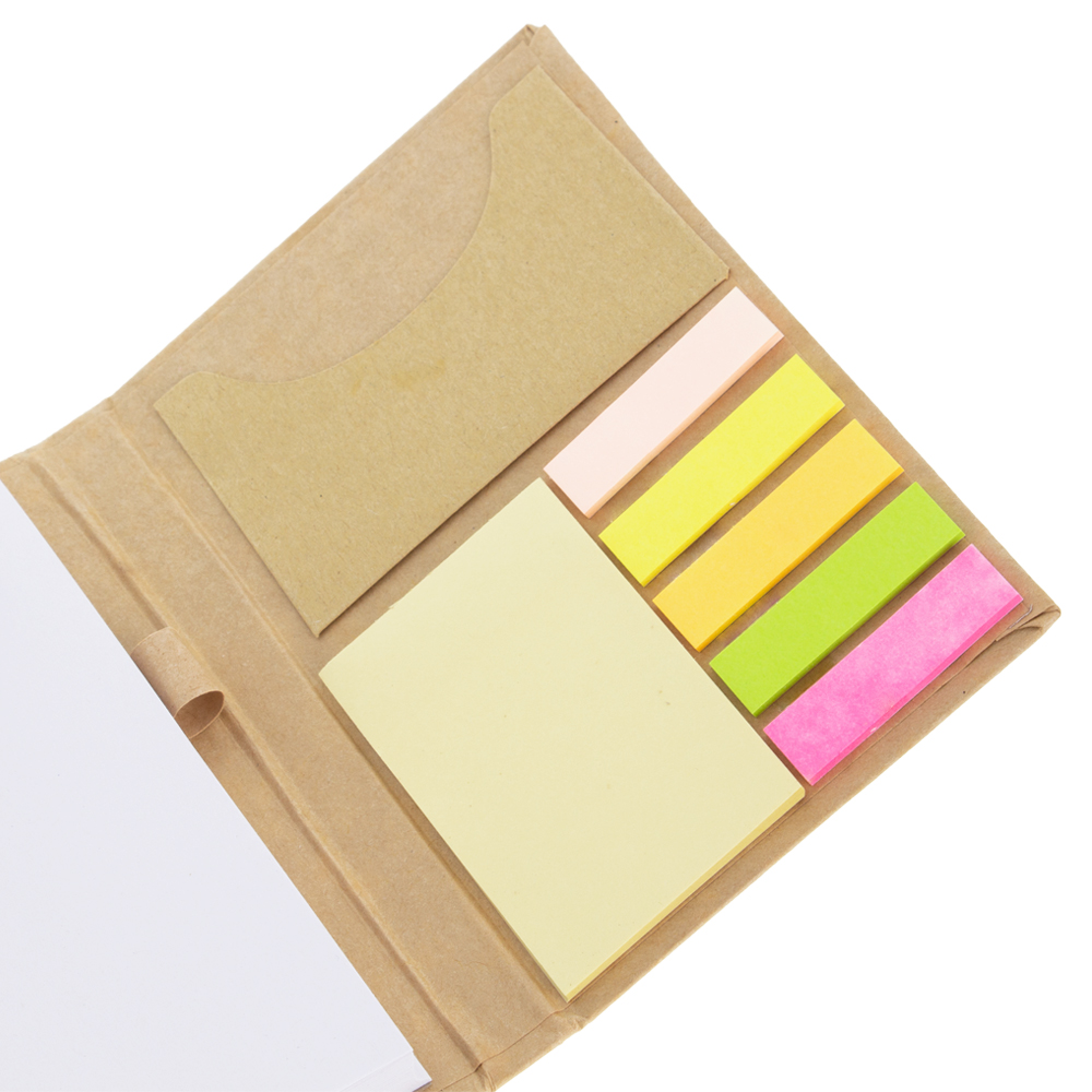 Brown Eco Memopad With Pen & Ruler MP121213