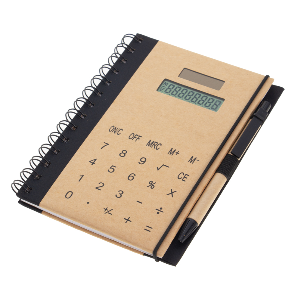 Brown Notebook With Pen & Calculator NB511514BRN