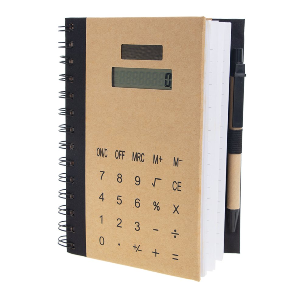 Brown Notebook With Pen & Calculator NB511514BRN